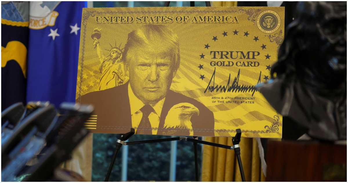 ট্রাম্প গোল্ড কার্ড। ছবি: এক্স